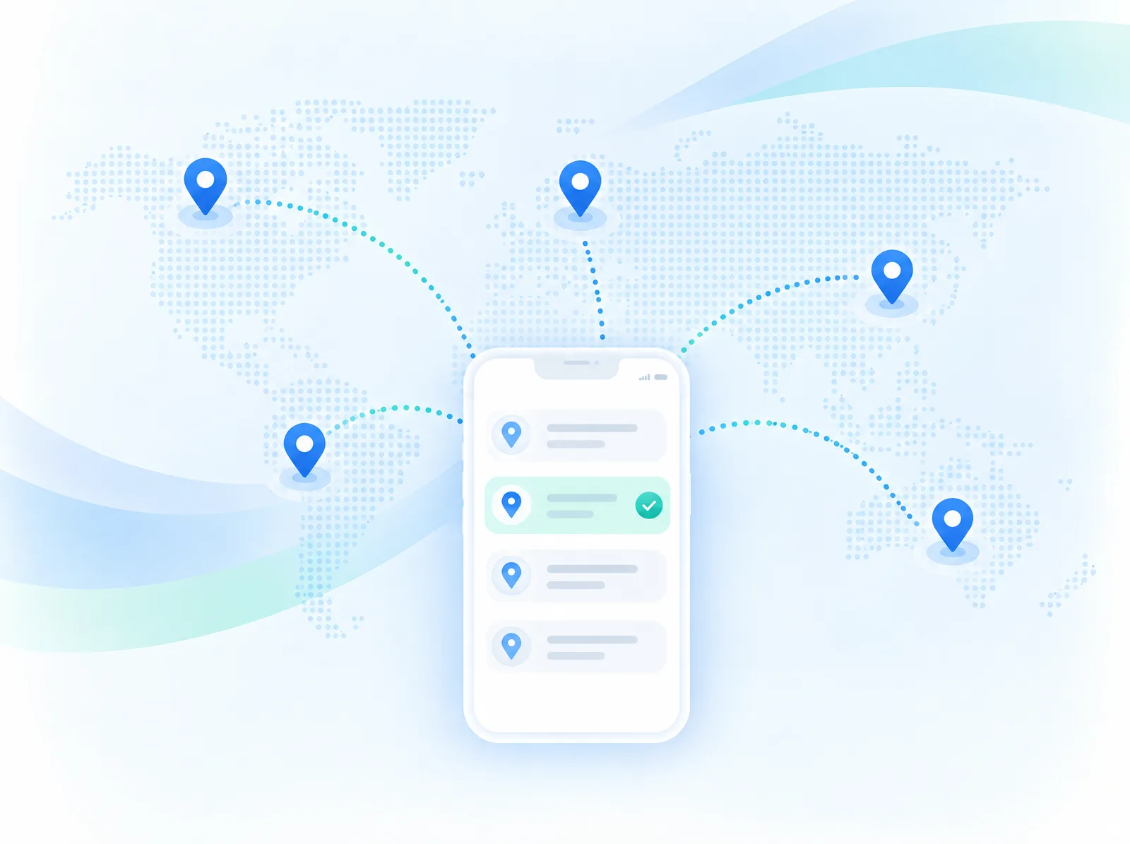 Choose a server location, keep your familiar internet. — StageVPN concept illustration
